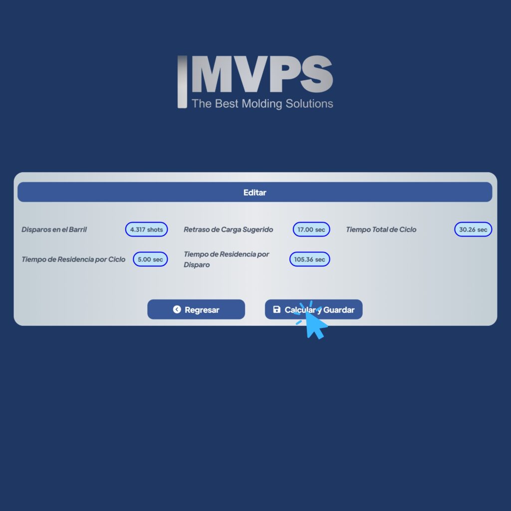 Moldeo Científico - TIempo de Residencia - moldingvps