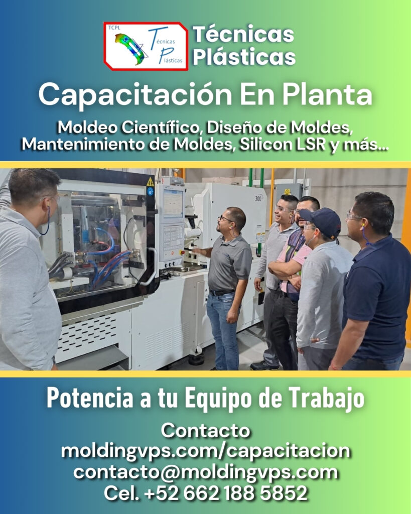 TÉCNICAS PLÁSTICAS
Capacitación - Entrenamiento
Asistencia - Formación
Equipo de profesionistas con amplia experiencia en Moldeo por Inyección de Plásticos, ofreciendo soluciones integrales atacando la causa raíz. No damos solo cursos. Integramos comportamientos y habilidades para optimizar y mejorar los Procesos de Moldeo. 
